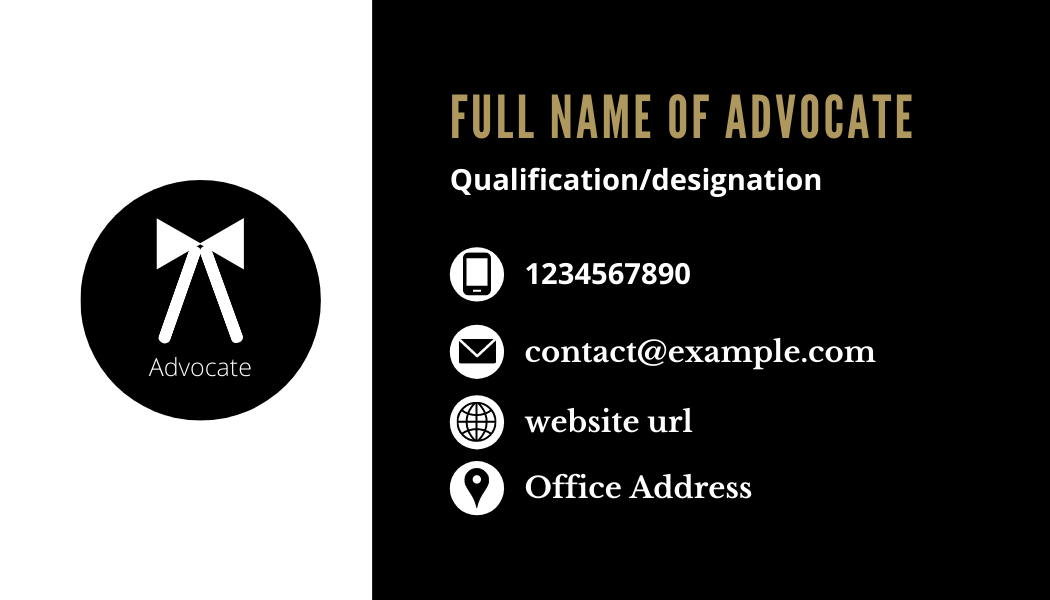 Advocate demo business card back side