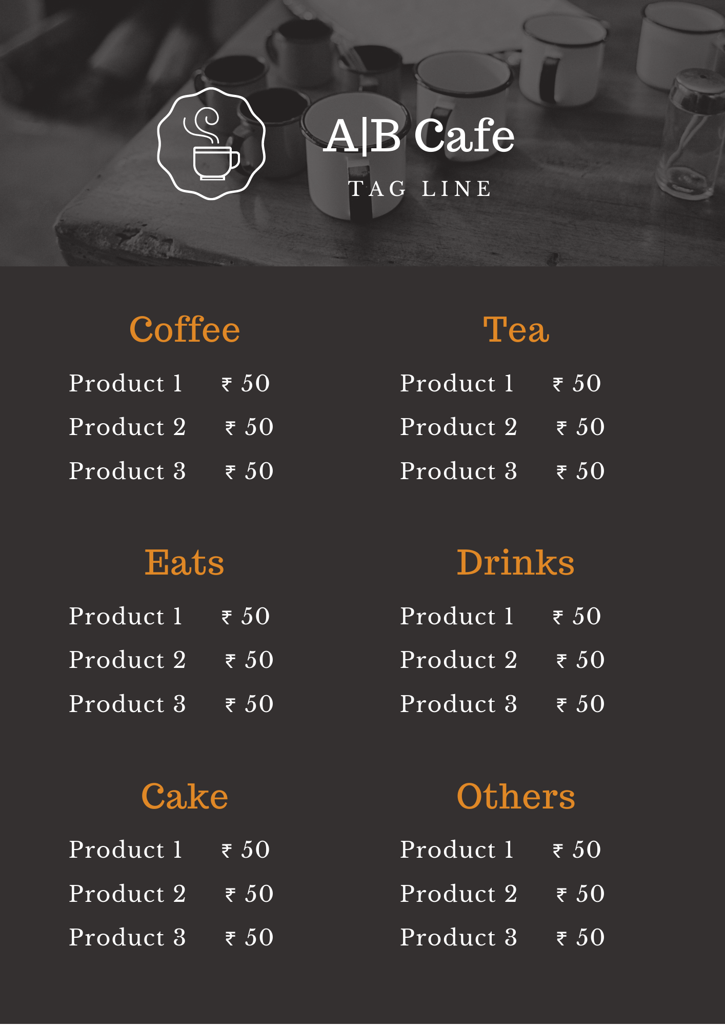 Menu card demo designs (5)